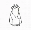 Afbeeldingen van Pinguïn met oorkappen - stempel - Gummiapan
