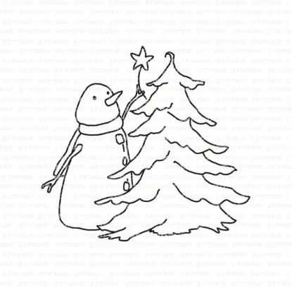 Afbeeldingen van Yuki viert Kerstmis - stempel - Gummiapan