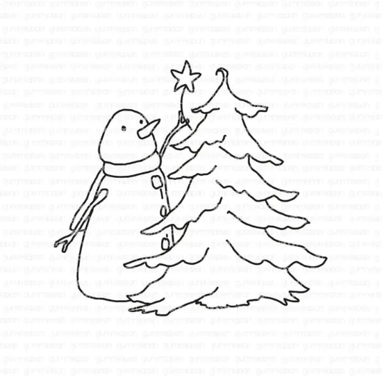 Afbeeldingen van Yuki viert Kerstmis - stempel - Gummiapan