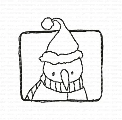 Afbeeldingen van Yuki als Kerstman - stempel - Gummiapan