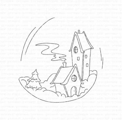 Afbeeldingen van Winter uitzicht - stempel - Gummiapan