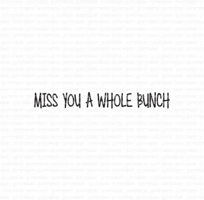 Afbeeldingen van Miss you a whole bunch - tekst stempel - Gummiapan