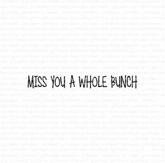 Afbeeldingen van Miss you a whole bunch - tekst stempel - Gummiapan