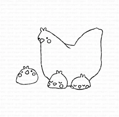 Afbeeldingen van Mochi familie - stempel - Gummiapan