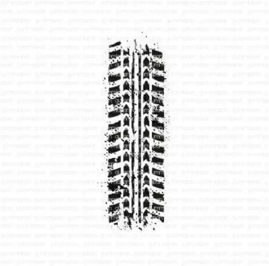 Afbeeldingen van Bandensporen - stempel - Gummiapan