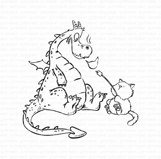 Afbeeldingen van Tofu and Flame - stempel - Gummiapan - 23100209