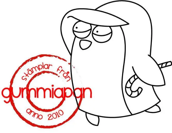 Afbeeldingen van Willy -stempel met stans - Gummiapan