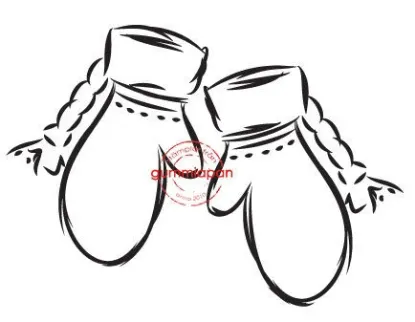 Afbeeldingen van Kleine handschoenen -stempel met stans - Gummiapan - (normaal €4,50)