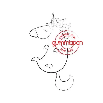 Afbeeldingen van Eenhoorn -stempel met stans - Gummiapan - (normaal €10,90)