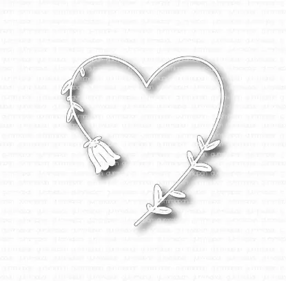 Afbeeldingen van Bloem hart - stansen - Gummiapan