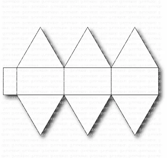 Picture of Driehoekige doos - stansen - Gummiapan