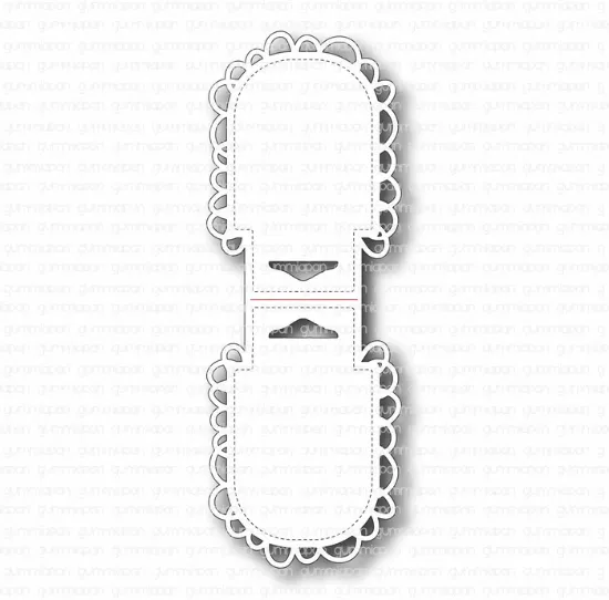 Picture of Verpakkingslabel met ruche - stansen - Gummiapan