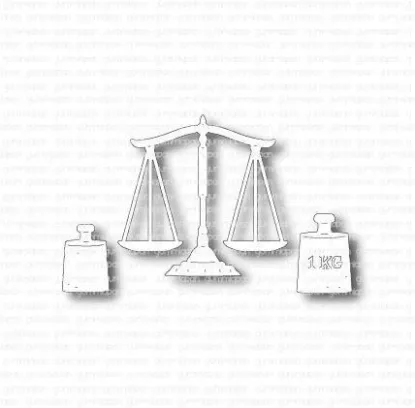 Afbeeldingen van Weegschaal - stansen - Gummiapan