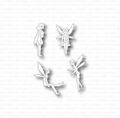 Afbeeldingen van Vier feeën - stans - Gummiapan - D230235