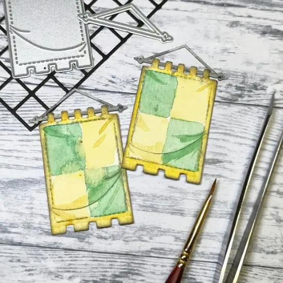 Afbeeldingen van Middeleeuwse vlag - stans - Gummiapan - D240102