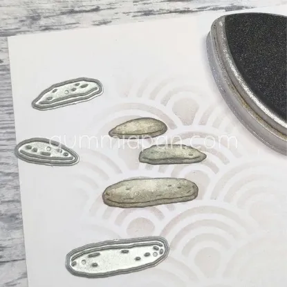 Afbeeldingen van Stenen platen - stans - Gummiapan - D240143