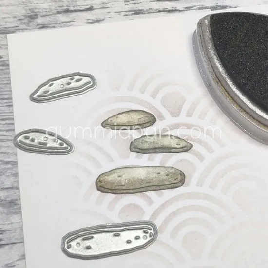 Afbeeldingen van Stenen platen - stans - Gummiapan - D240143