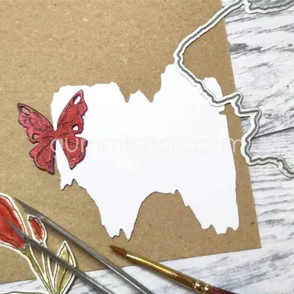 Afbeeldingen van Versleten stuk papier - stans - Gummiapan - D240148