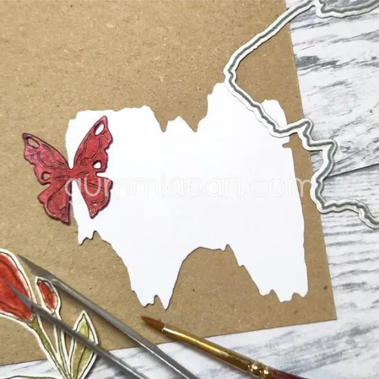 Afbeeldingen van Versleten stuk papier - stans - Gummiapan - D240148