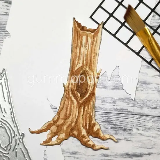 Afbeeldingen van Holle boom- stans - Gummiapan - D240221