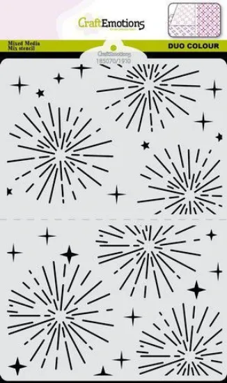 Afbeeldingen van CraftEmotions Stencil Duo Colour patroon Nr.10 2xA6 Xmas - 185070/1910