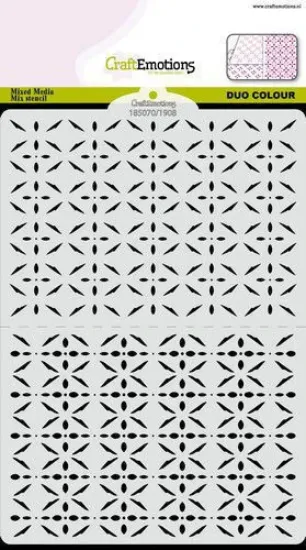 Afbeeldingen van CraftEmotions Stencil Duo Colour patroon Nr.8 - 185070/1908