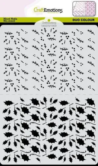 Afbeeldingen van CraftEmotions Stencil Duo Colour patroon Nr.9 - 185070/1909