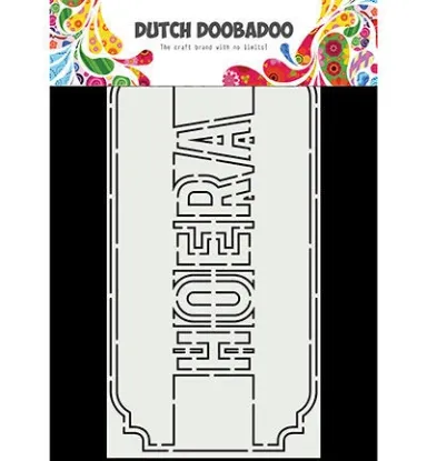 Afbeeldingen van Dutch Doobadoo Card Art Slimline Hoera - 470.713.863