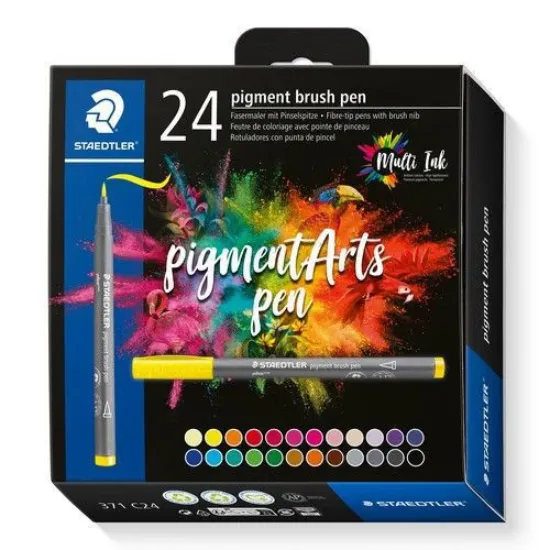 Afbeeldingen van Staedtler Pigment arts -brush -box 24st 371 C24