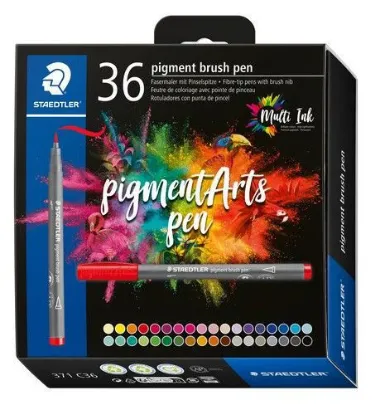 Afbeeldingen van Staedtler Pigment arts -brush -box 36st 371 C36