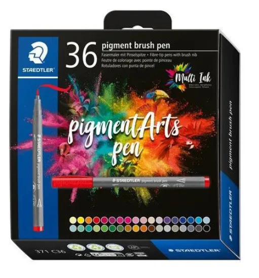 Afbeeldingen van Staedtler Pigment arts -brush -box 36st 371 C36