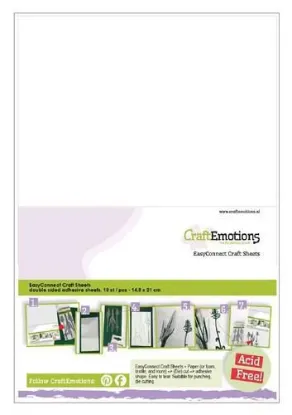 Afbeeldingen van CraftEmotions EasyConnect (dubbelzijdig klevend) Craft sheets A5 - 10 sheets
