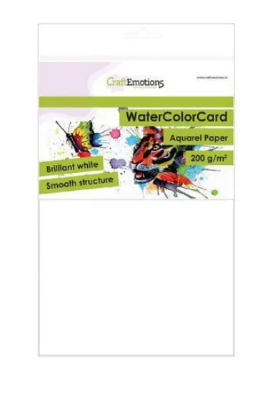 Picture of CraftEmotions WaterColorCard - brilliant white A5 - 200 gr