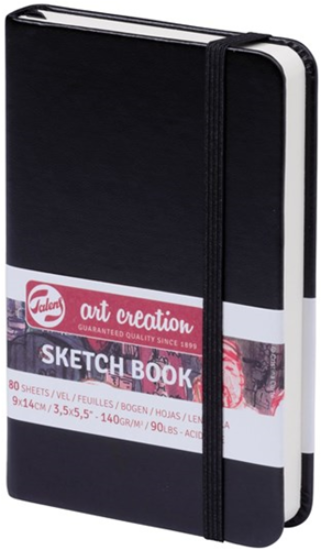 Afbeeldingen van Talens Art Creation Schetsboek 9x14 cm - zwart - 9314001M