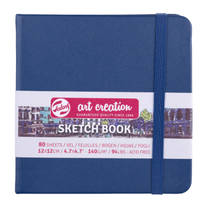 Afbeeldingen van TAC Schetsboek 12x12 cm 140 gr 80 vel Navy Blue