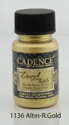 Afbeeldingen van Cadence Dora metallic textiel verf R gold