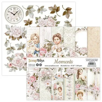 Afbeeldingen van Scrapboys 8x8 inch Paper Pad - Moments