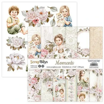 Afbeeldingen van Scrapboys 6 x 6 inch Paper Pad - Moments