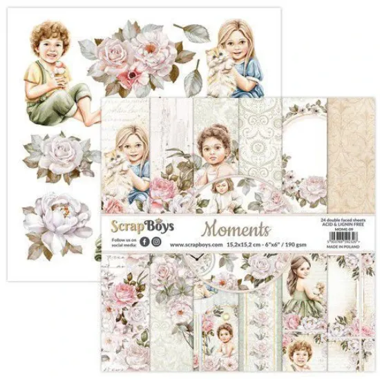 Afbeeldingen van Scrapboys 6 x 6 inch Paper Pad - Moments