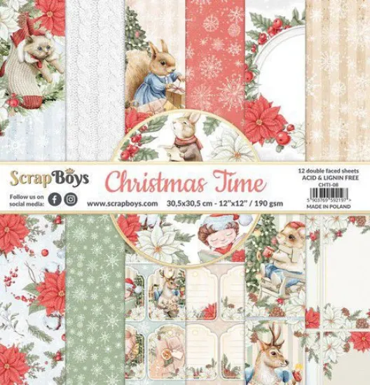 Afbeeldingen van Scrapboys 12x12 inch Paper Pad - Christmas Time