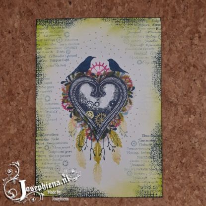 Afbeeldingen van Art Journal pagina: Steampunk Love