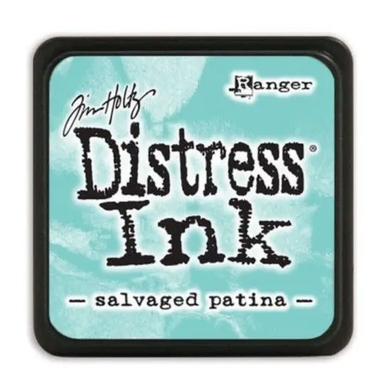 Distress ink, tim holtz, blauw, blue, groen, green