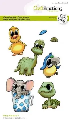 Afbeeldingen van CraftEmotions clearstamps A6 - Baby Animals 3 Carla Creaties