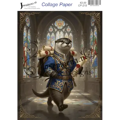 Postbode otter #2 - Josephiena's collage paper - CP-215