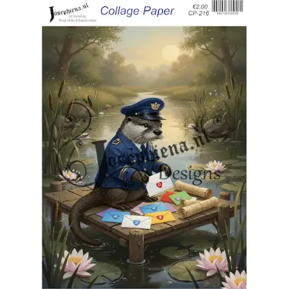 Postbode otter #3 - Josephiena's collage paper - CP-216