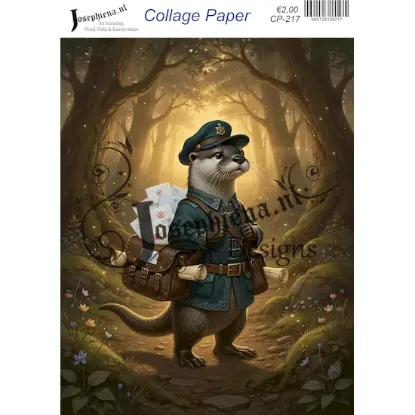 Postbode otter #3 - Josephiena's collagepapier - CP-217