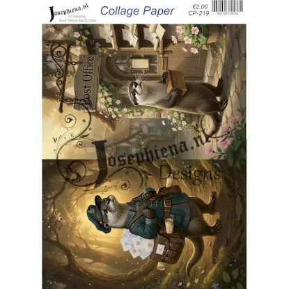 Postbode otter #7 - Josephiena's collagepapier - CP-219