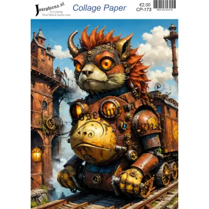 Steampunk leeuw - Josephiena's collagepapier - CP-173