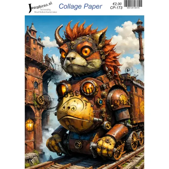 Steampunk leeuw - Josephiena's collagepapier - CP-173