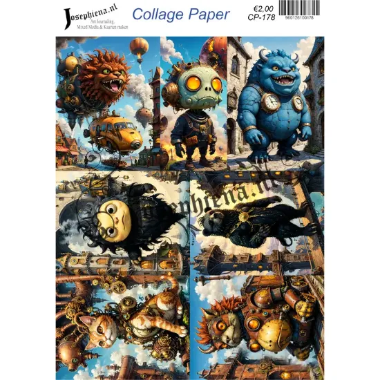 Steampunk wezens - Josephiena's collagepapier - CP-178